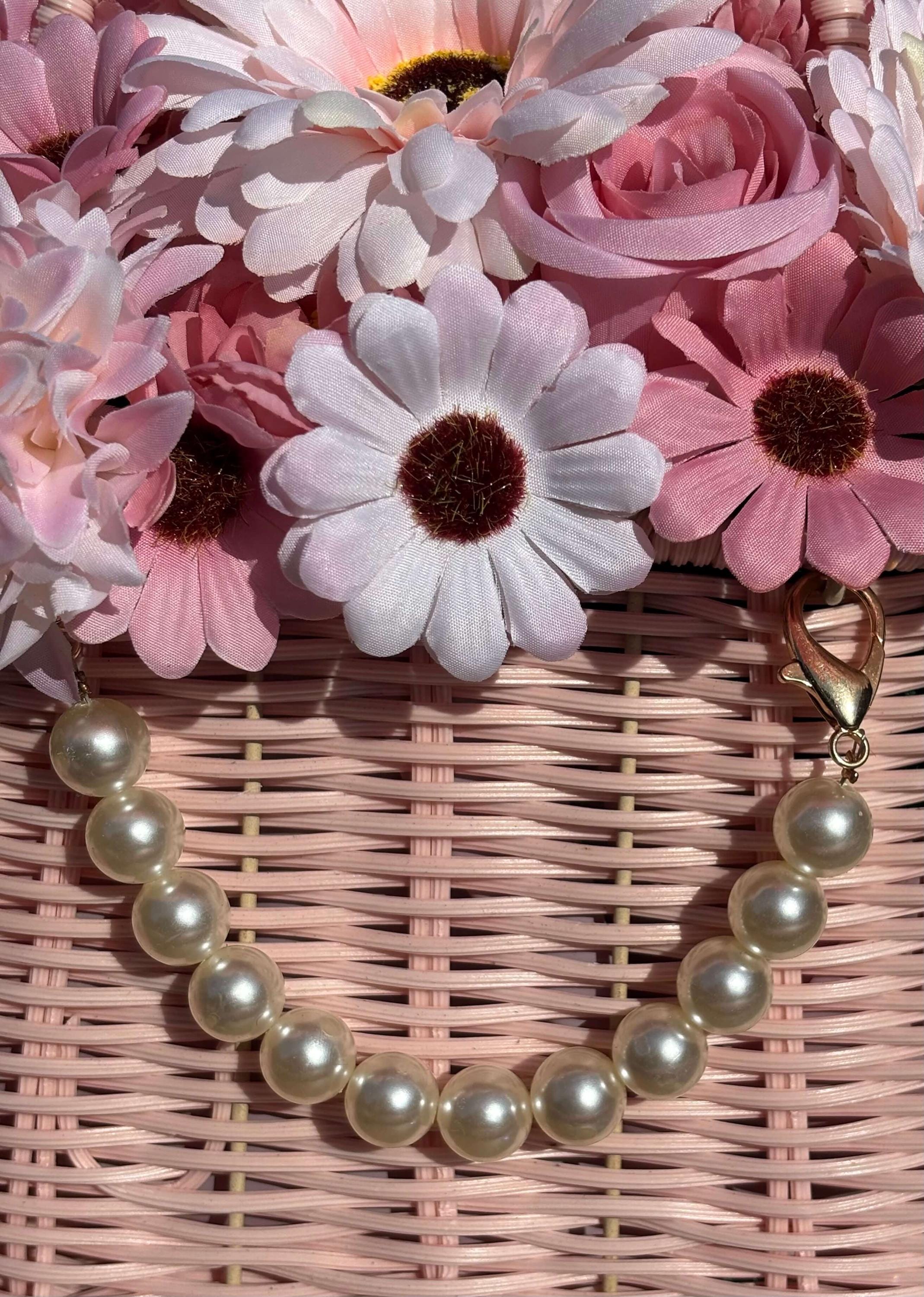 The Bloom Bag Deluxe - Rosé | Pink Artificial Flower Arrangement in Handbag With Pearl Decoration