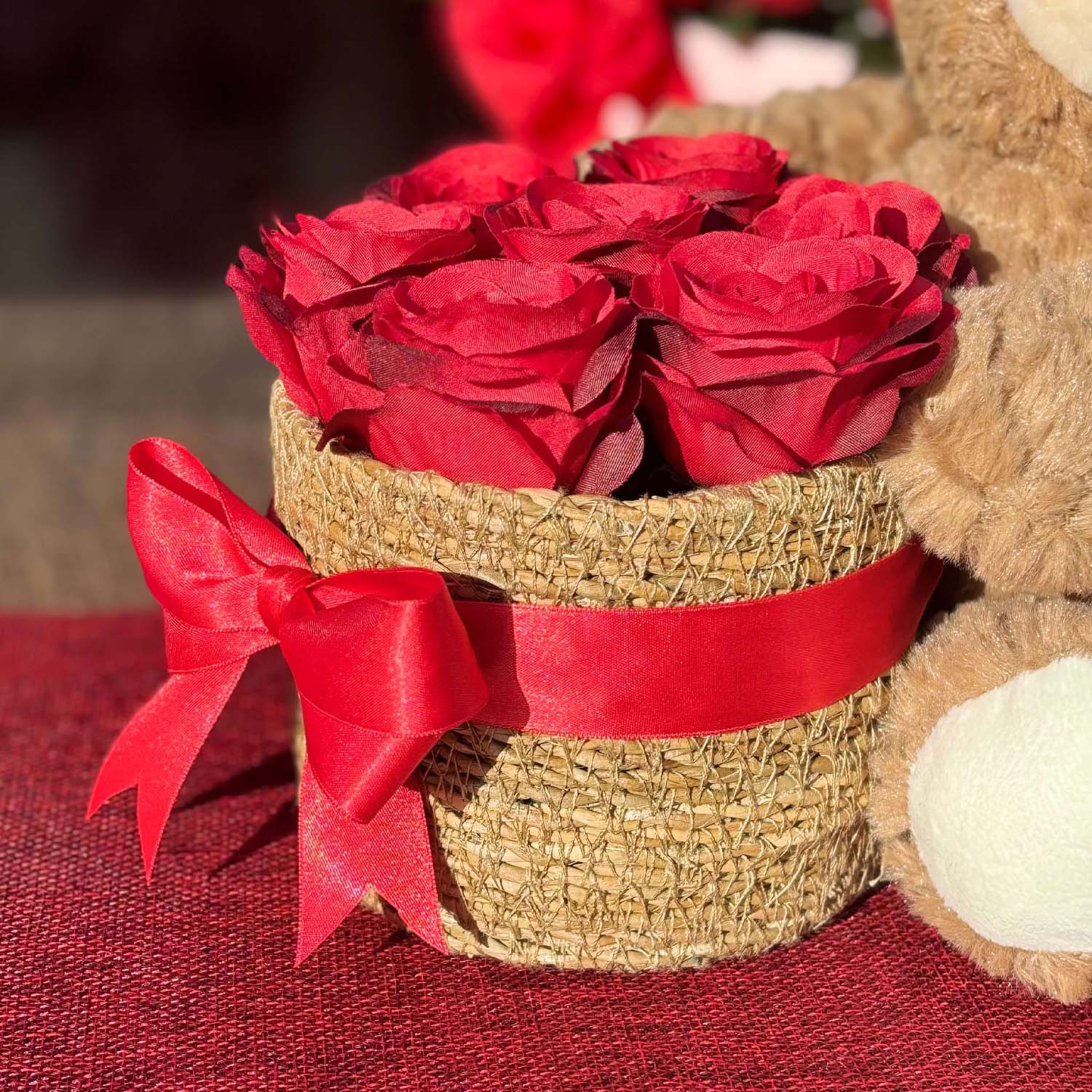 The Bloom Bear - Happy Birthday - Red Rose